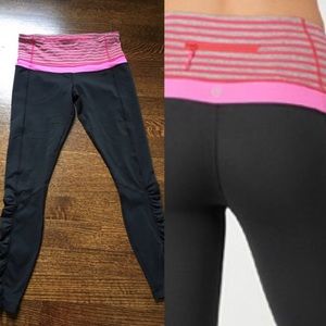 Lululemon Spirit High Rise Ruffled BlackLeggings size 6